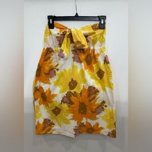 J.CREW strapless Sunflower dress